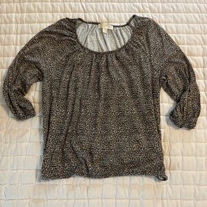 Michael Kors Animal Print Top. Size Large